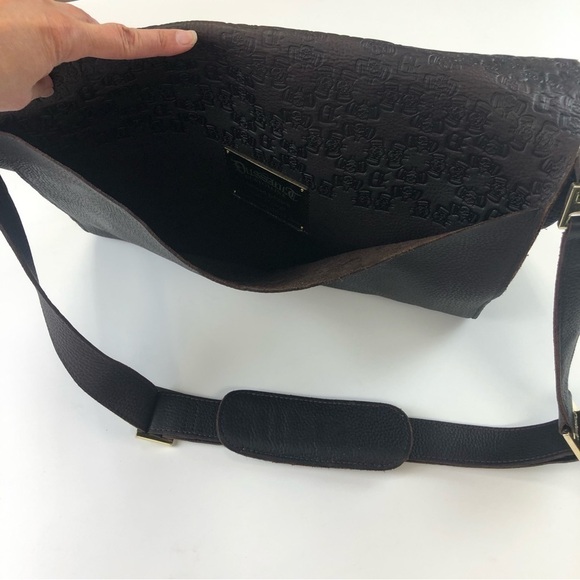 DUSSAULT brown leather Limited Edition Gene Simmons messenger bag - Picture 14 of 16